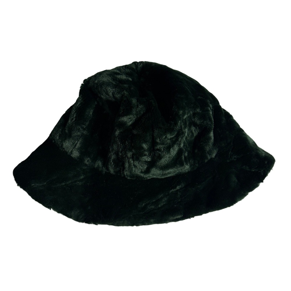 Vintage La Maison Fausse Fourrure Saks Fifth Avenue Faux Fur Bucket Hat Green